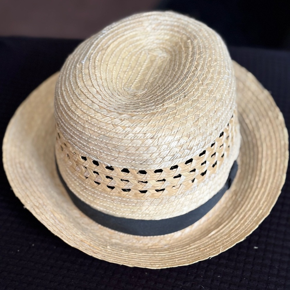 Men's Natural Straw Hat with Black Band